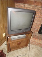 tv,dvd player,stand & contents