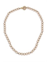 Miriam Haskell Pearl necklace faux pearl & crystal