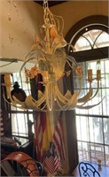 8 arm Deco Metal Chandelier