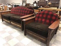 Old Hickory Contemporary Sofa & Oversized Chair