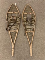 Pair of Snowshoes with Leather Bindings