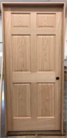 36" LH 6-PANEL OAK PRE-HUNG INTERIOR DOOR