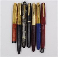 Lot of (7) Vintage Fountain Pens