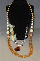 2 Bold Beaded Necklaces