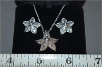Sterling Starfish CZ Pendant Necklace