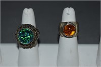 2 Sterling Rings Size 6, 6.5