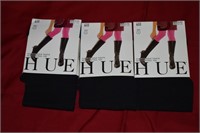 3 Pair of Hue Opaque Tights Black Size 3