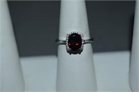 Sterling Ruby Ring Size 7.25