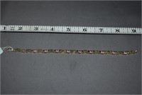 Sterling Double Twist Bracelet Peridot 7.5"