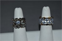 2 Sterling Rings Size 6, 6.25