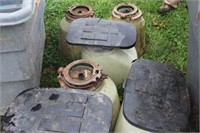 6 EXTRA PLANTER HOPPERS W/ VARIOUS PLATES