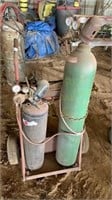 Oxygen and acetylene torch w/ cart