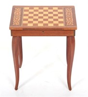Italian Marquetry Hinged Lid Games Table