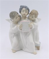 Lladro Porcelain Three Singing Angels Figurines