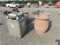 Assorted Cement Receptacles