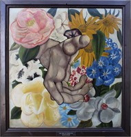 Large Hand In Flower Pub Henley On Thames Painting