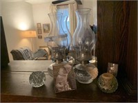 2- Oil Lamps, Candleholders & More