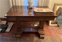 Empire Style Single Drawer Library Table