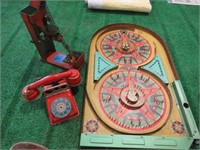 Antique toys, speed phone, marble game