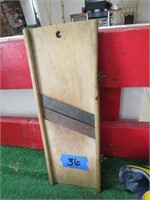 Old antique wooden kraut cutter