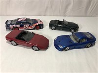 4 - 1:24th Scale Diecast Cars