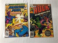 2 Fantastic Four & Incredible Hulk Comic Books