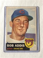 1953 Bob Addis Topps Baseball Card