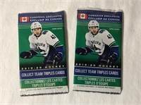 2- Team Triples Canadian Exclusives Hockey Packs