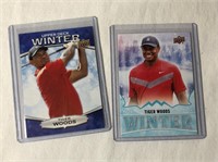 2 Tiger Woods Winter Cards