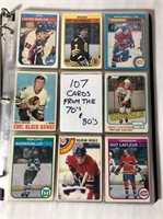Binder Of 1970's & 80's Hockey Cards