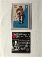 Andre Pronovost Autographed Hockey Card With COA