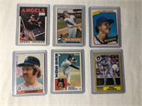 6 Vintage Baseball Cards
