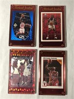 4 Michael Jordan Basketball Cards In Holders