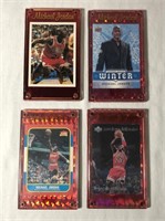 4 Michael Jordan Basketball Cards In Holders