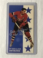 Jean Beliveau Autographed Hockey Card With COA