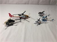 Lot Of 5 Diecast Helicopters