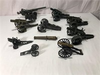 Large Lot Of Diecast Military Guns & Cannons