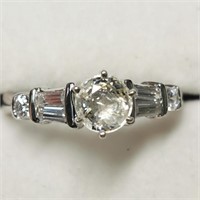 Silver Sapphire(0.5ct) Ring