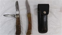 2 Pocket Knives-1 with Case