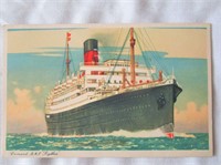 2 Vintage Cruise Line Post Cards Cunard