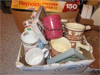 Soup Bowls; Cups; Pans & More - 2 boxes