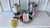 COFFEE MAKERS, CORN CUTTERS, SKILLET, MISC