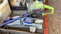 AC DELCO FLOOR JACK AND POULAN CHAINSAW
