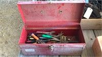METAL TOOLBOX AND CONTENTS