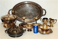 Misc Silver & Plated Pieces - Bowls, Trays, Candle