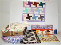 Lot of Vintage Small Quilts, Linens, Cloths