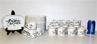 Eastern Airlines Korean Cups & Tray Sets