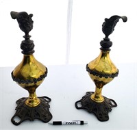 Brass candle holders With metal