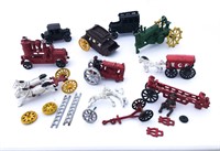 Vintage cast-iron toy lot