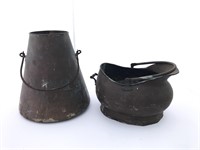 Large Copper buckets with handles